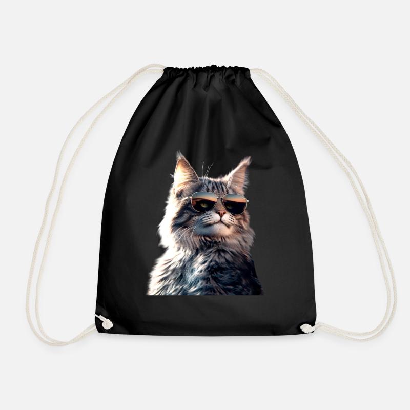 Maine Coon Chat Chat Maman Chat Maine Coon Chats - Sac de sport léger - noir