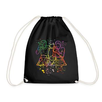 Boxing Fighter Kids Boxing Match Boxer - Drawstring Bag - black - Front