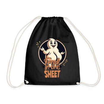 Freak under the Sheet Funny Ghost Design - Drawstring Bag - black - Front