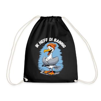 Hambourg Seagull Je t’aime Basse Mer du Nord allemande - Sac de sport léger - noir - Devant
