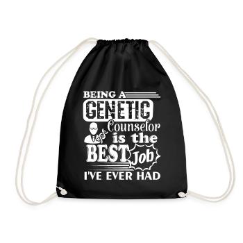 Genetic Counselor Genetic Counselor Is Best Job - Drawstring Bag - black - Front
