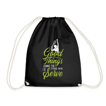 Drôle de joueur de tennis raquette bon - Sac de sport léger - noir - Devant