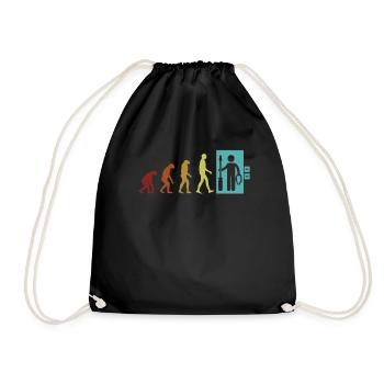 Elevator Technician Evolution Inspector Elevator - Drawstring Bag - black - Front