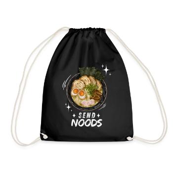 Nouilles Ramen Nouilles Chibi Asia Soupe de nouilles Anime - Sac de sport léger - noir - Devant