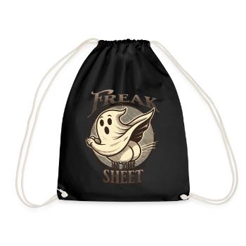 Ghost Shows Butt Freak In The Sheet Humor - Drawstring Bag - black - Front