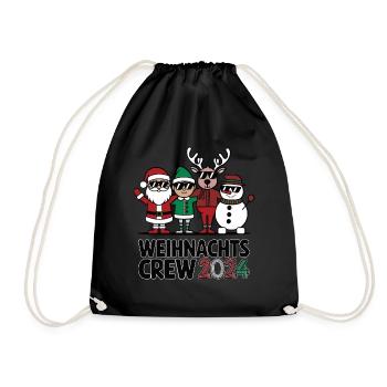 Weihnachts crew 24 - Turnbeutel - Schwarz - Vorne