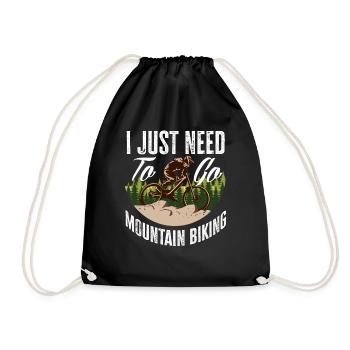 Je n’ai qu’à faire du VTT - Sac de sport léger - noir - Devant