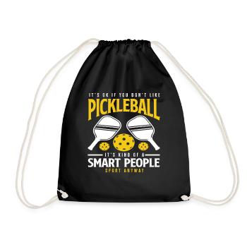 Pickleball - Le sport pour les gens intelligents - Sac de sport léger - noir - Devant