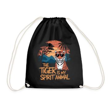 The tiger is my spirit animal Nature - Drawstring Bag - black - Front