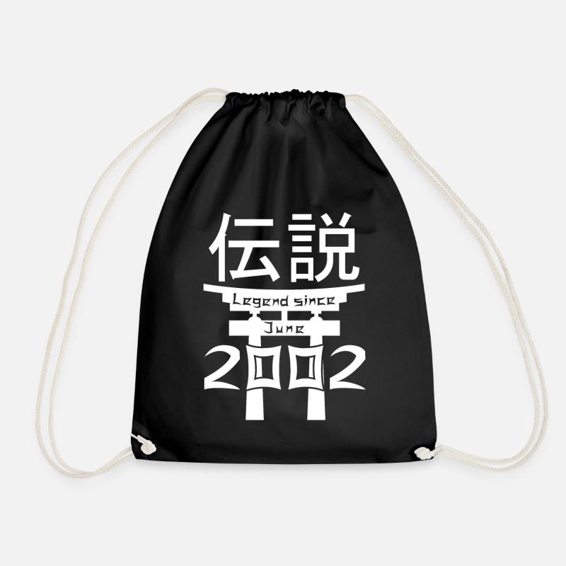 Legend since June 2002 Birthday Gift - Drawstring Bag - black