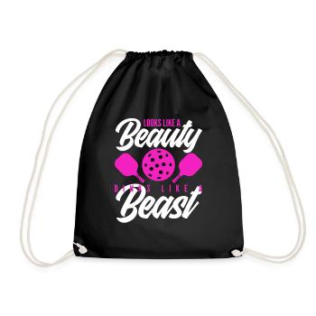 On dirait une beauté, joue comme un animal - Sac de sport léger - noir - Devant