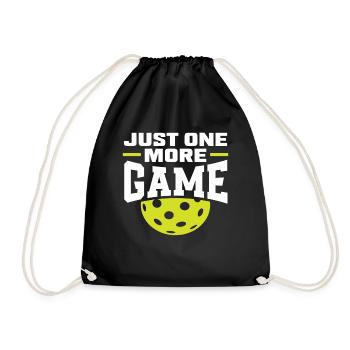 Just one more game Gamer Passion Pickleball - Drawstring Bag - black - Front