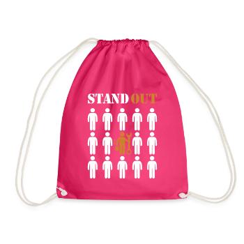 Stand Out Repair Inspector Technician Elevator - Drawstring Bag - fuchsia - Front