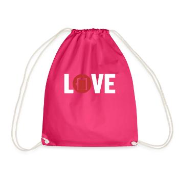 Elevator Love Technician Repair Inspector - Drawstring Bag - fuchsia - Front