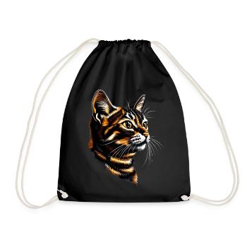 Chat Bengal Chat Léopard Chat Leopardette Chats Bengale - Sac de sport léger - noir - Devant
