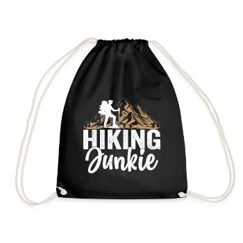 Hiking Junkie Hiking Mountaineering - Drawstring Bag - black - Front