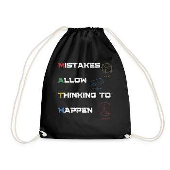 Math Mistakes Allow Thinking to Happen - Drawstring Bag - black - Front