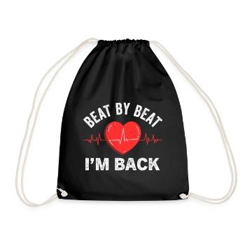 Heart Bypass Heart Attack Heart Surgery - Drawstring Bag - black - Front
