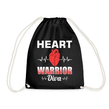 Heart Bypass Heart Attack Heart Surgery - Drawstring Bag - black - Front