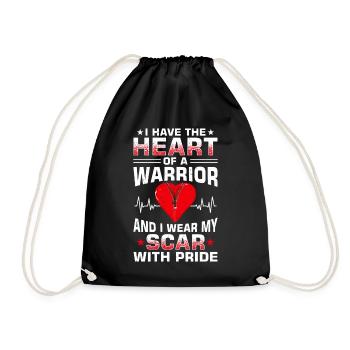 Heart Bypass Heart Attack Heart Surgery - Drawstring Bag - black - Front