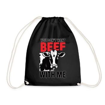 You Don't Want Beef with Me - Drawstring Bag - black - Front