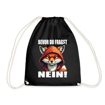 Avant de demander aucun drôle de dire renard - Sac de sport léger - noir - Devant