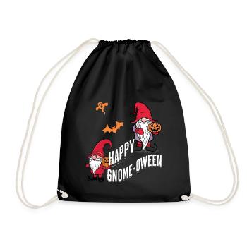 Happy Gnome-Oween Last Minute Kostüm - Turnbeutel - Schwarz - Vorne
