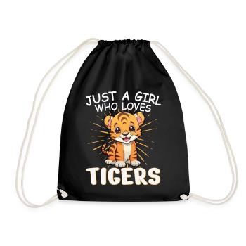 Juste une fille qui aime les tigres mignons - Sac de sport léger - noir - Devant