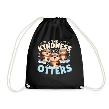 Die Freundlichkeit von Otters niedlichem Tier - Turnbeutel - Schwarz - Vorne