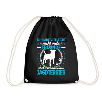 Hunting Terrier is my friend German Hunting Dog - Drawstring Bag - black - Front