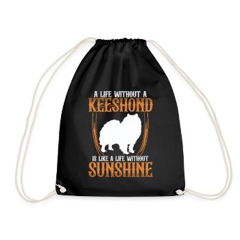 La vie sans Wolfspitz Keeshond - Sac de sport léger - noir - Devant