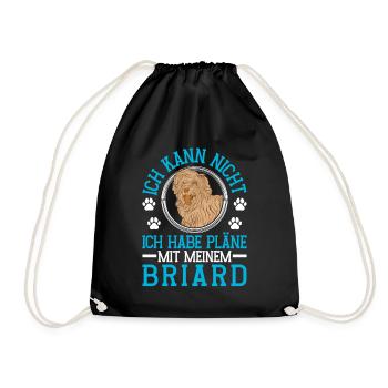 Plans avec mon Briard Berger de Brie - Sac de sport léger - noir - Devant