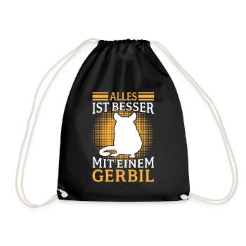 Tout va mieux avec Gerbille Rongeur Gerbille - Sac de sport léger - noir - Devant