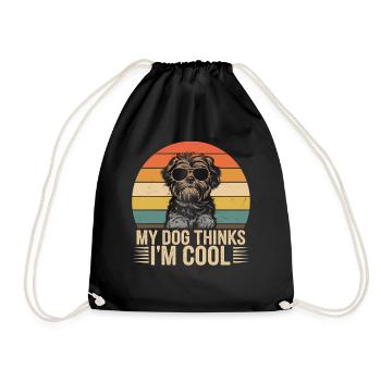 Shi shitzu mon chien pense que je suis cool - Sac de sport léger - noir - Devant