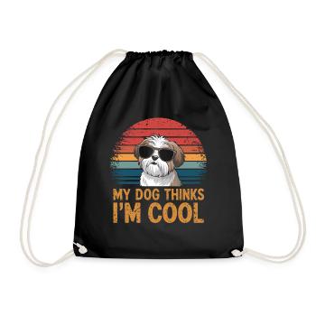 Shi shitzu mon chien pense que je suis cool - Sac de sport léger - noir - Devant