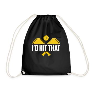 Je rencontrerais la raquette de pickleball - Sac de sport léger - noir - Devant