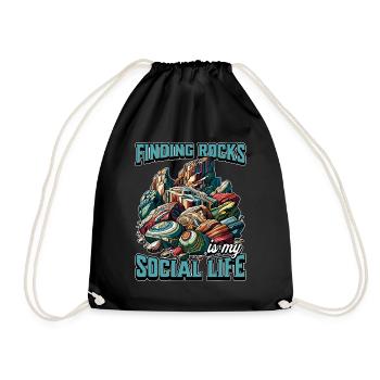 Trouver des roches, c’est collecter des minéraux - Sac de sport léger - noir - Devant