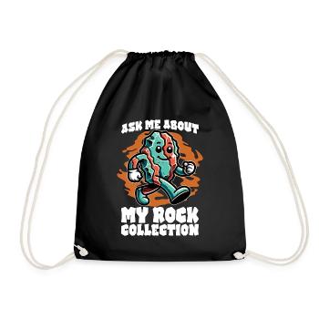 Posez-moi des questions sur ma collection de minéraux - Sac de sport léger - noir - Devant