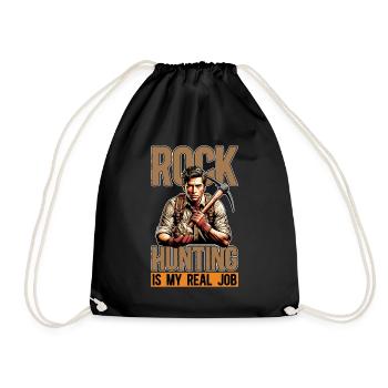 La chasse aux rochers est mon vrai métier de géologue - Sac de sport léger - noir - Devant
