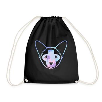Balinese Cat Balinese Cat Colorful - Drawstring Bag - black - Front