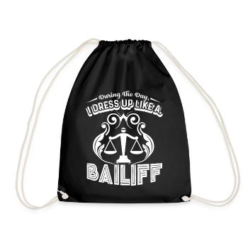 Bailiff Dress Up Like A Bailiff - Drawstring Bag - black - Front