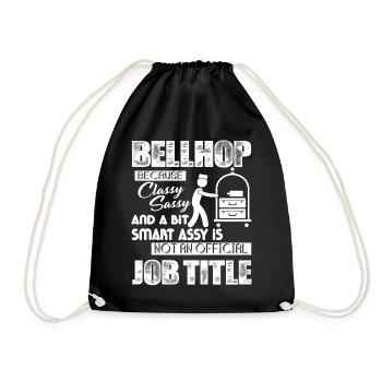 Bellhop Bellhop Job Title - Drawstring Bag - black - Front