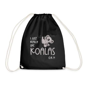 J’aime beaucoup Koalas Koala Bear Koala Baby - Sac de sport léger - noir - Devant