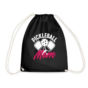 Maman de pickleball Fière mère de joueurs - Sac de sport léger - noir - Devant