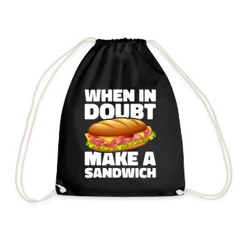 Sandwich Lovers Fast Food Lovers - Drawstring Bag - black - Front