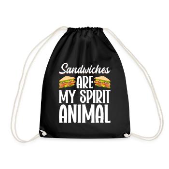 Sandwich Lovers Fast Food Lovers - Drawstring Bag - black - Front