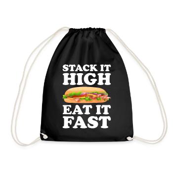 Amateurs de sandwichs Amateurs de restauration rapide - Sac de sport léger - noir - Devant