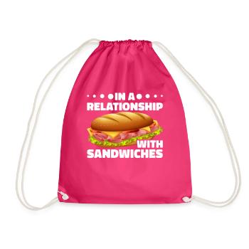 Sandwich Liebhaber Fast Food Liebhaber - Turnbeutel - Fuchsia - Vorne
