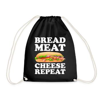 Amateurs de sandwichs Amateurs de restauration rapide - Sac de sport léger - noir - Devant