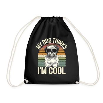 Shi shitzu mon chien pense que je suis cool - Sac de sport léger - noir - Devant